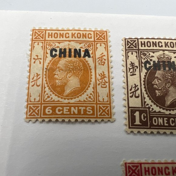 Rare ! Hong Kong China 1917-1927 Set of 5 SG18-28 Fine LMM - Picture 5 of 7